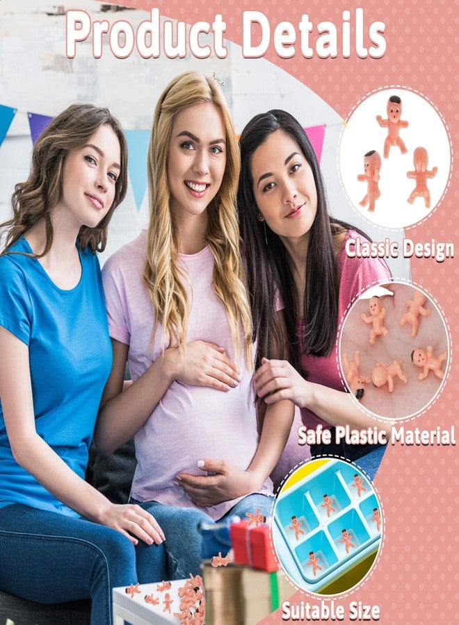 Blowata 120 PCS Plastic Babies for Games, 1 Inch Bulk Mini Babies Tiny Babies for King Cake Babies Ice Cube Game, Small Plastic Babies for My Water Broke Baby Shower Decorations - Image 4
